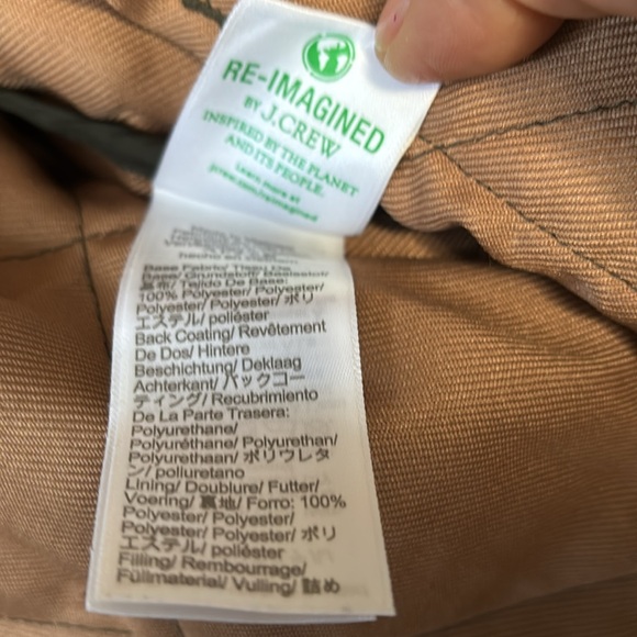 New men Sz L hunter green quilted zip up tall neck outwear business casual vest - Picture 10 of 10